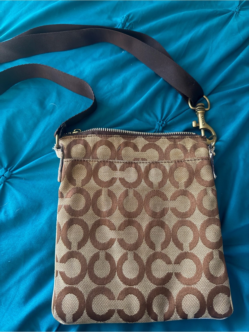 Coach Brown Signature 'C' Crossbody Bag